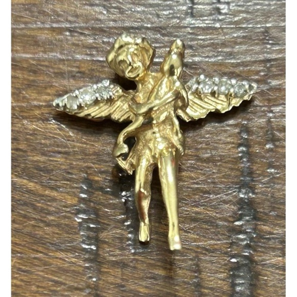 14K Yellow Gold‎ Cherub Pendant - 2 Grams